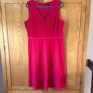 Ann Taylor Red Midi Dress